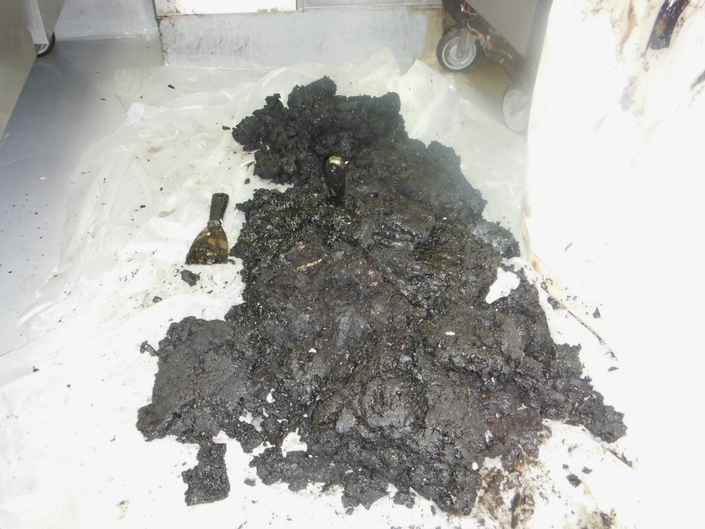 grease removed from kitchen exhaust