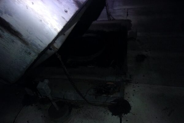 Exhaust fan before cleaning