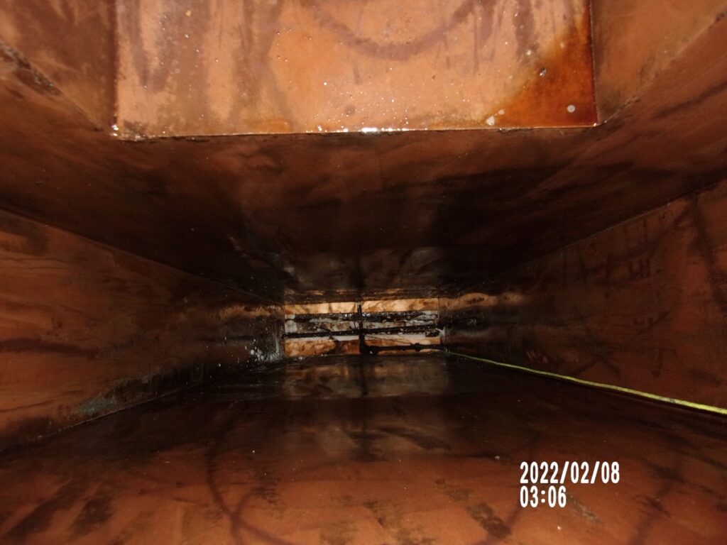 Kitchen exhaust duct restored to pristine condition after hood cleaning in Burbank