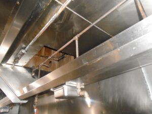 Exhaust hood of a Studio City Los Angeles restaurant after cleaning